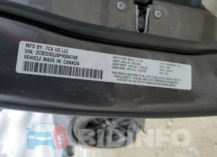 2C3CDXGJ6PH504748 Photo# 12