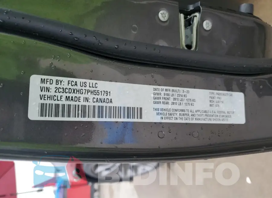 2C3CDXHG7PH551791 Photo# 12