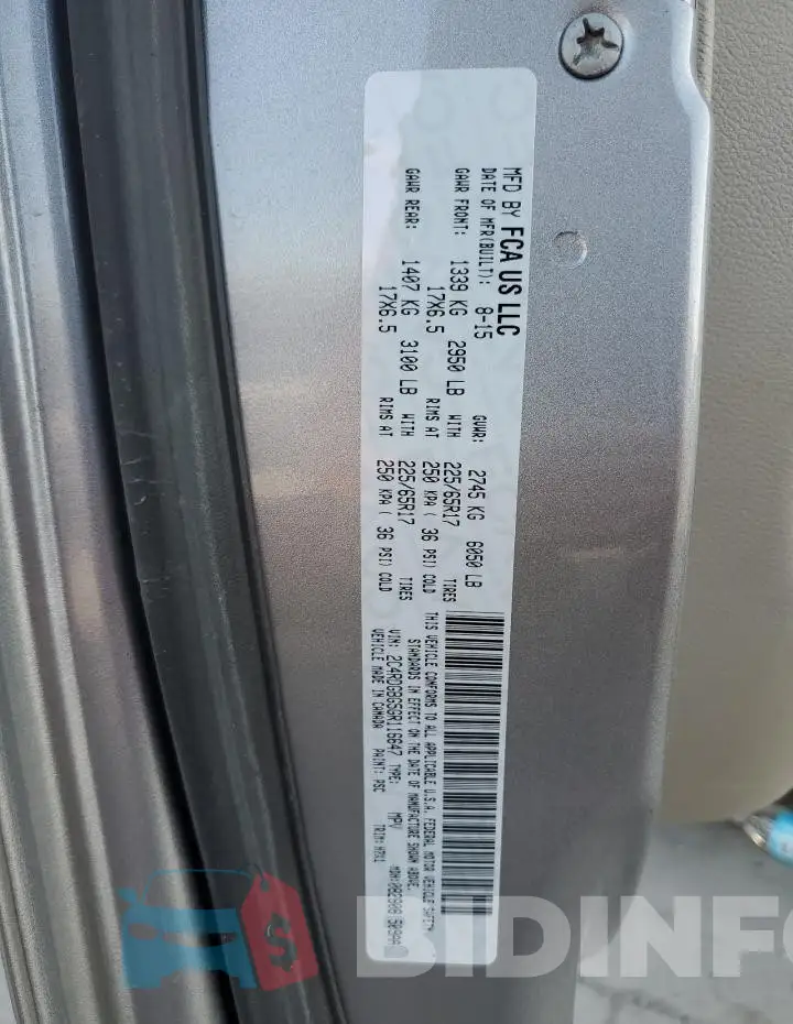 2C4RDGBG5GR116647 Photo# 13