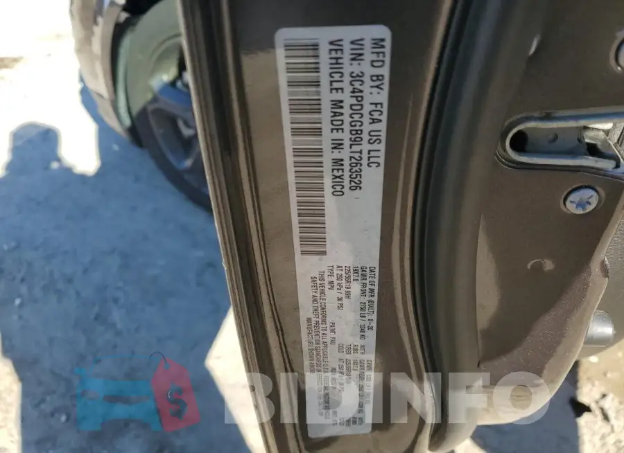 3C4PDCGB9LT263526 Photo# 13