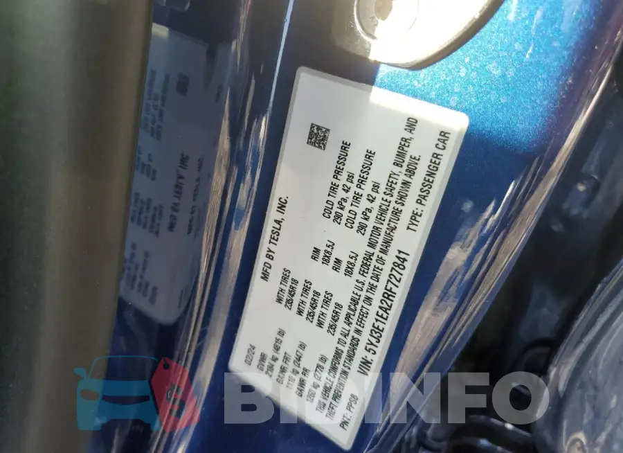 5YJ3E1EA2RF727841 Photo# 13