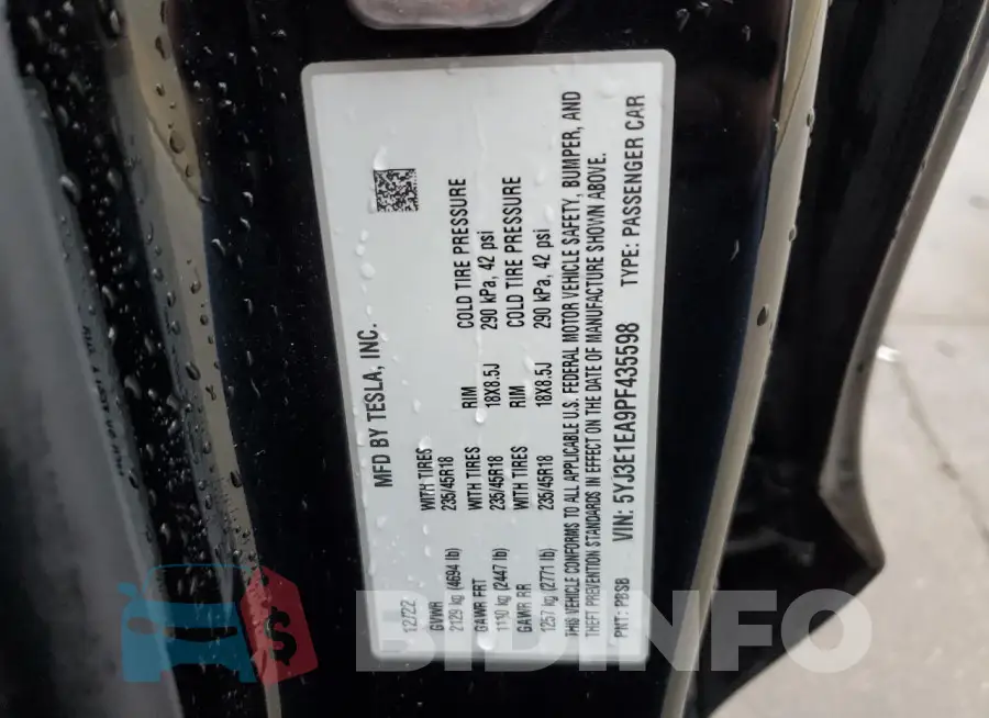 5YJ3E1EA9PF435598 Photo# 12
