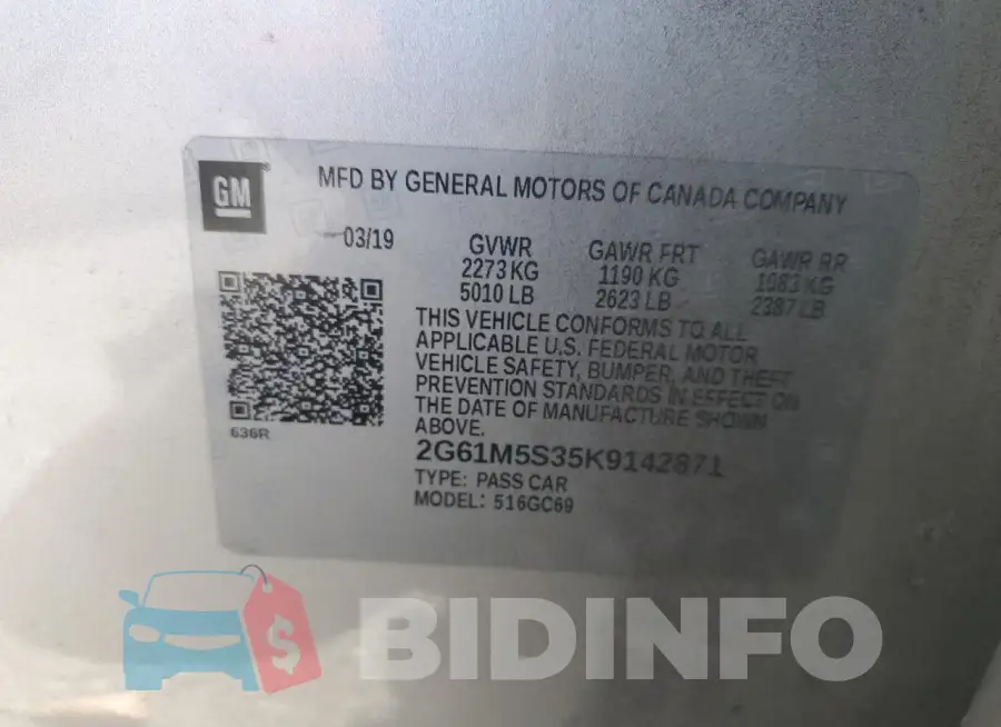 2G61M5S35K9142871 Photo# 13