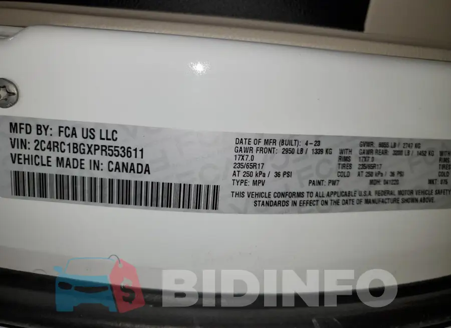 2C4RC1BGXPR553611 Photo# 13