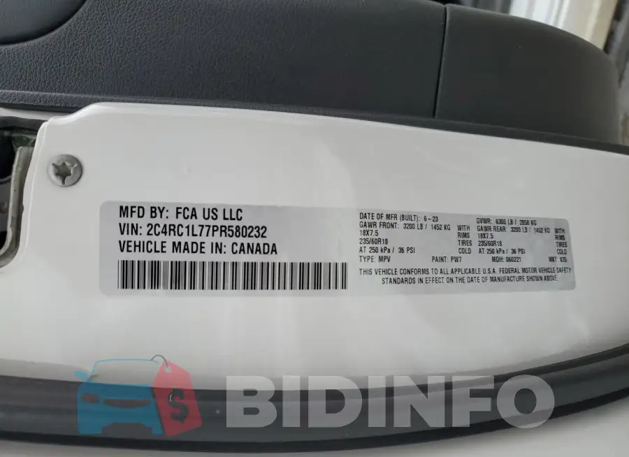 2C4RC1L77PR580232 Photo# 13