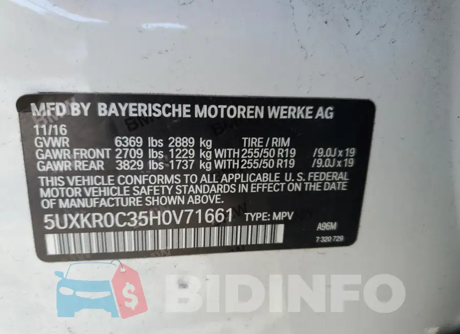 5UXKR0C35H0V71661 Photo# 13