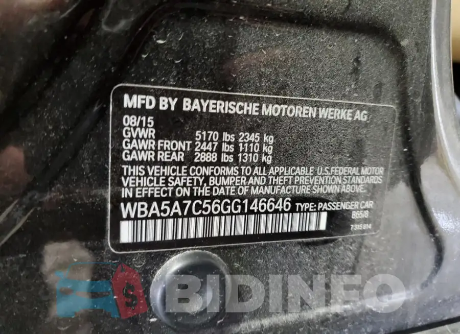 WBA5A7C56GG146646 Photo# 12
