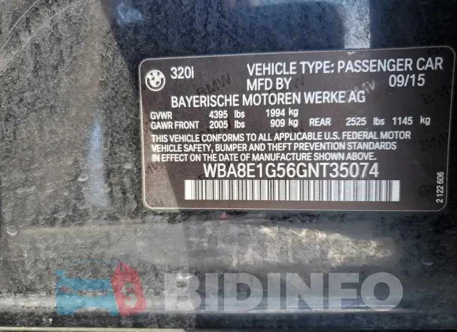 WBA8E1G56GNT35074 Photo# 12
