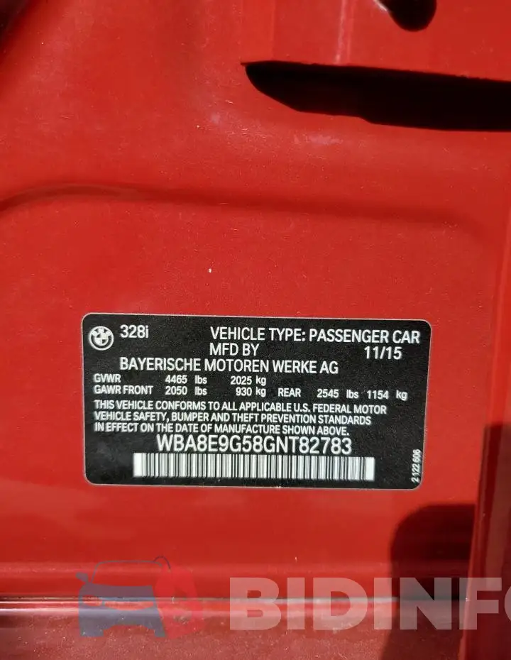 WBA8E9G58GNT82783 Photo# 12