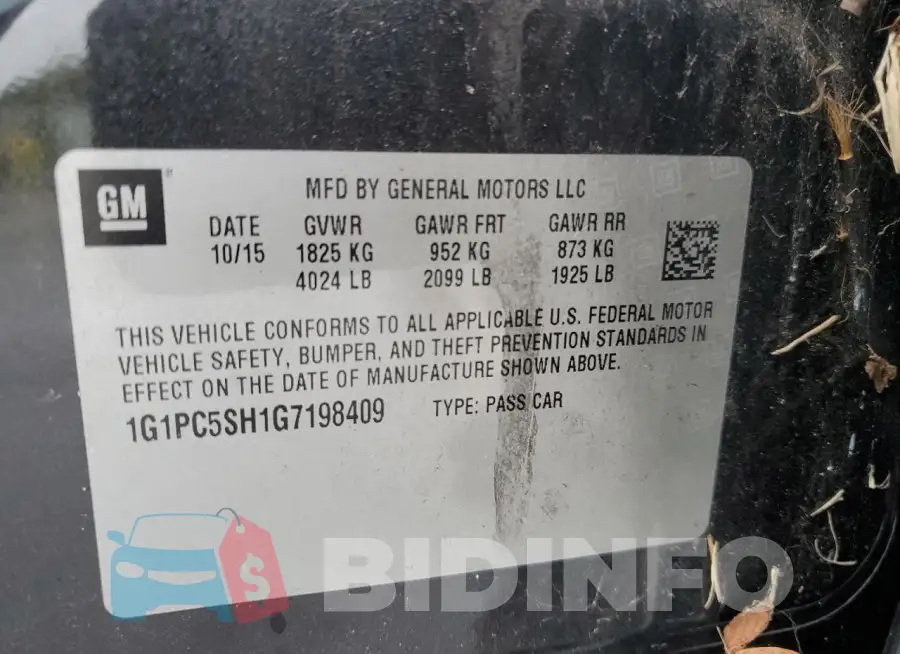 1G1PC5SH1G7198409 Photo# 12