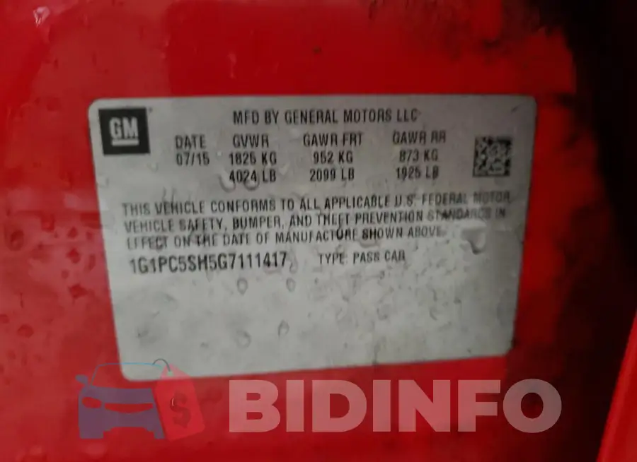 1G1PC5SH5G7111417 Photo# 12