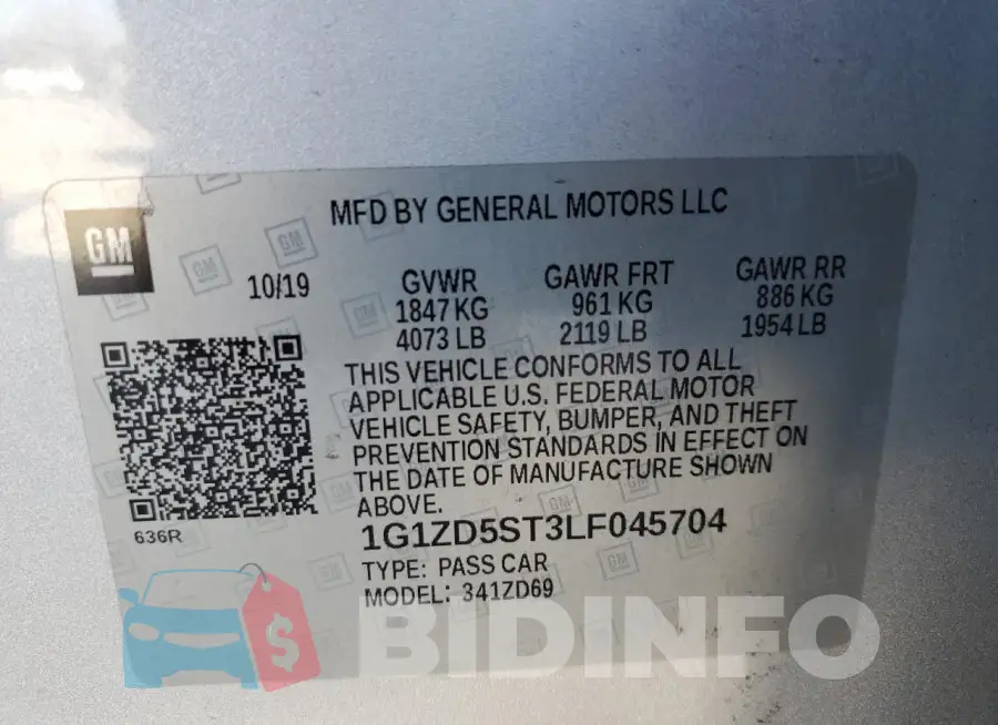 1G1ZD5ST3LF045704 Photo# 12