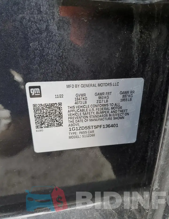 1G1ZD5ST5PF136401 Photo# 12