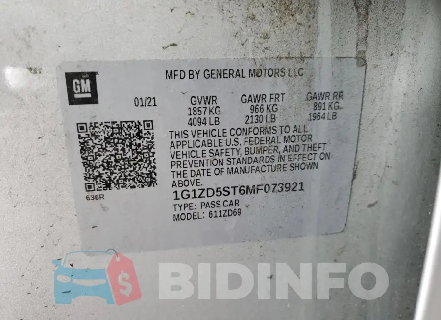 1G1ZD5ST6MF073921 Photo# 12