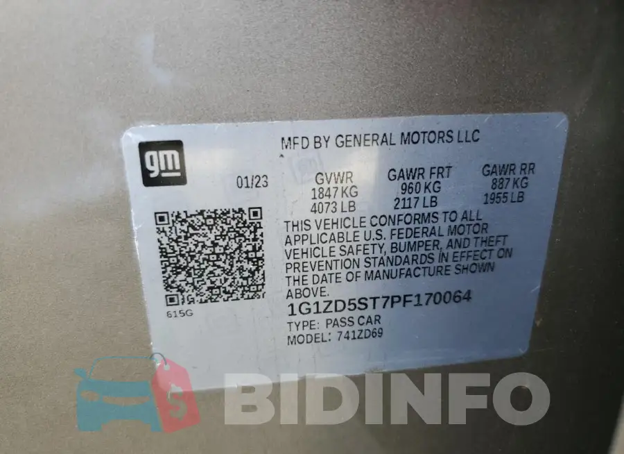 1G1ZD5ST7PF170064 Photo# 12