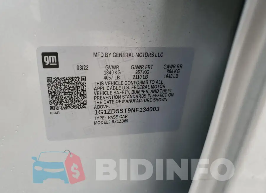 1G1ZD5ST9NF134003 Photo# 13