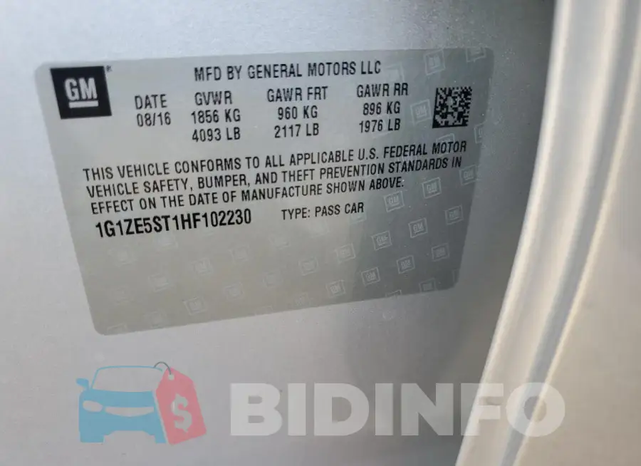 1G1ZE5ST1HF102230 Photo# 12
