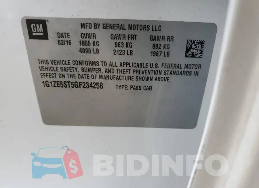 1G1ZE5ST5GF234258 Photo# 12