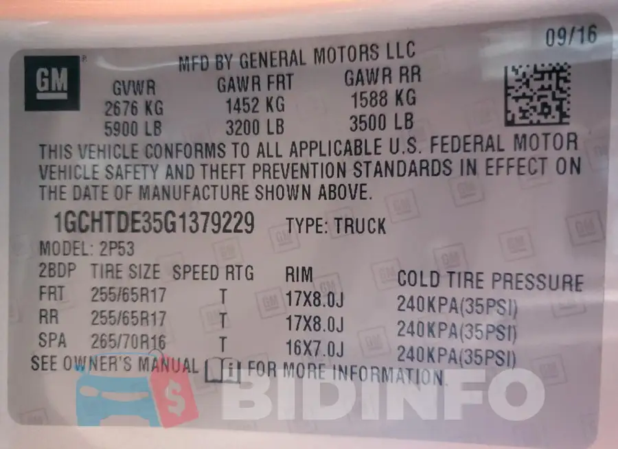 1GCHTDE35G1379229 Photo# 12