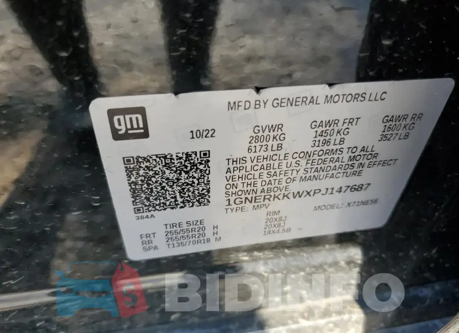 1GNERKKWXPJ147687 Photo# 13