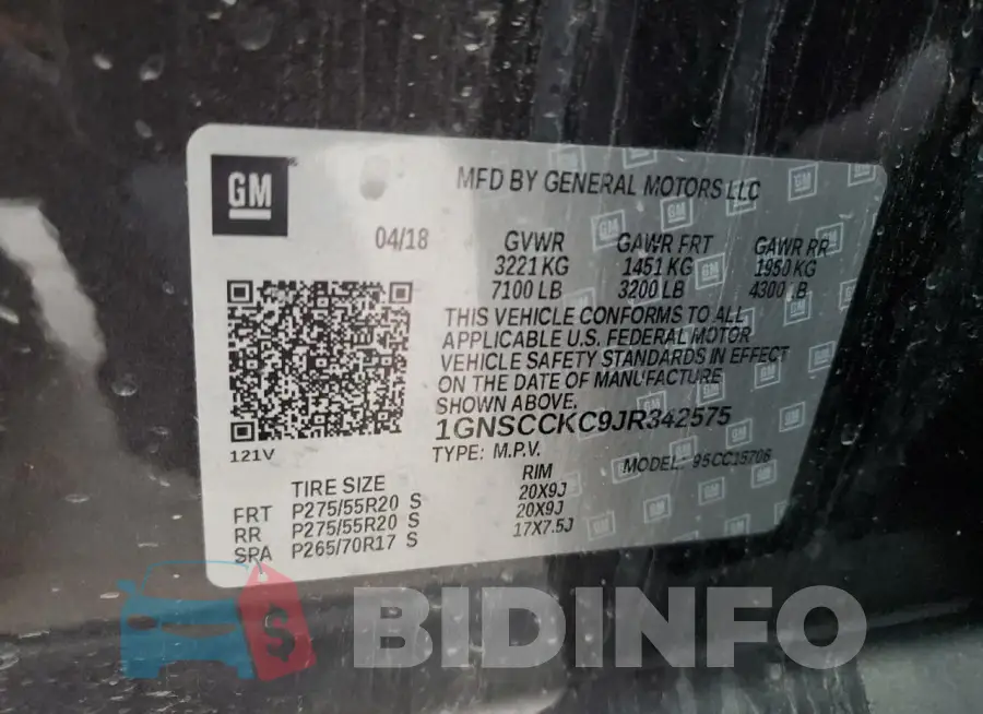 1GNSCCKC9JR342575 Photo# 14