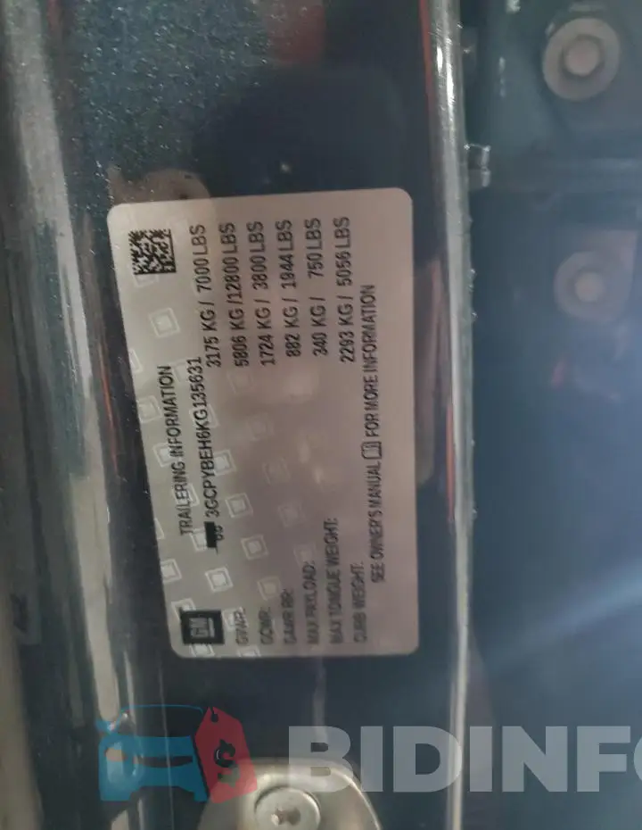 3GCPYBEH6KG135631 Photo# 12