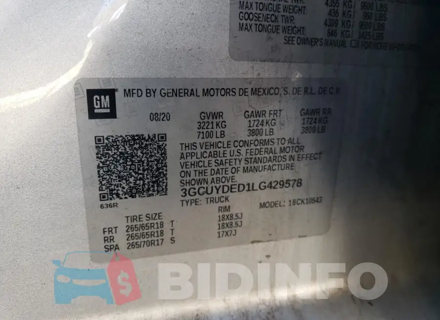 3GCUYDED1LG429578 Photo# 12