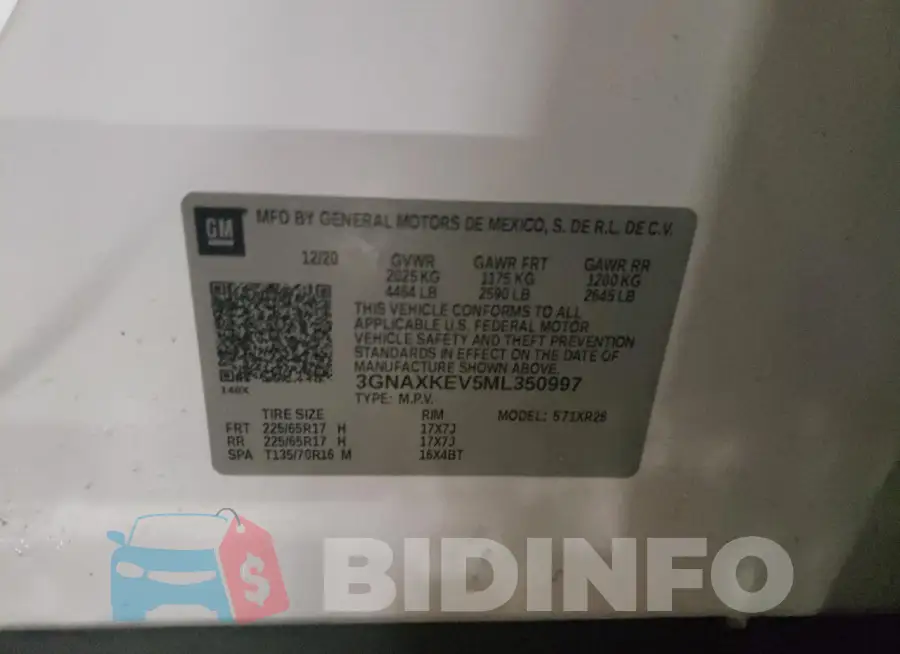 3GNAXKEV5ML350997 Photo# 13