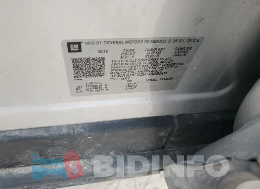 3GNAXPEX2KS606501 Photo# 13
