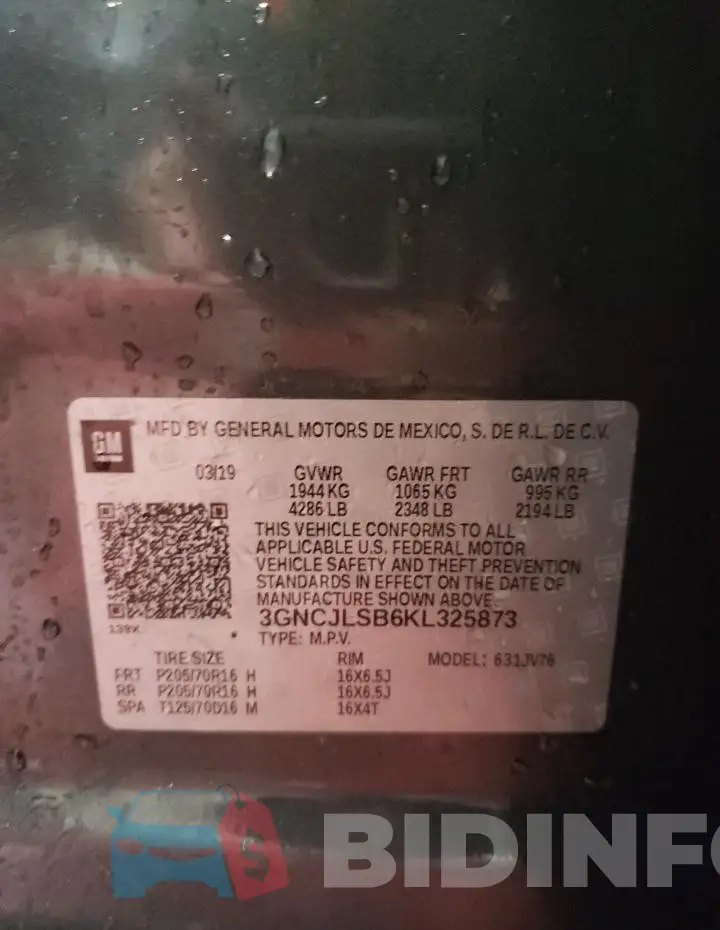 3GNCJLSB6KL325873 Photo# 13