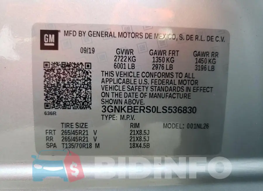 3GNKBERS0LS536830 Photo# 13