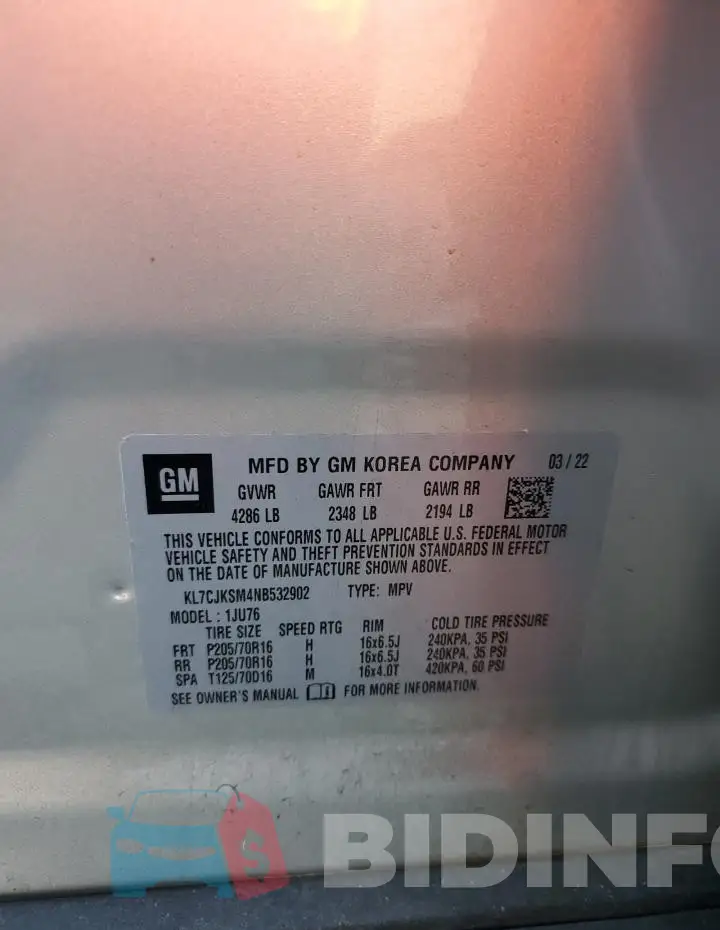 KL7CJKSM4NB532902 Photo# 13