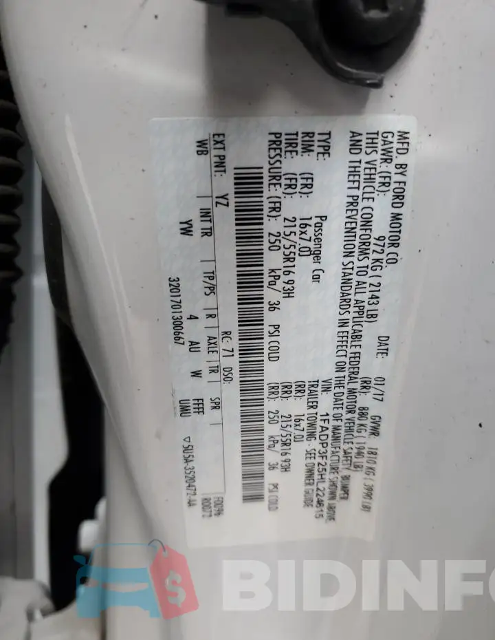1FADP3F25HL224615 Photo# 12