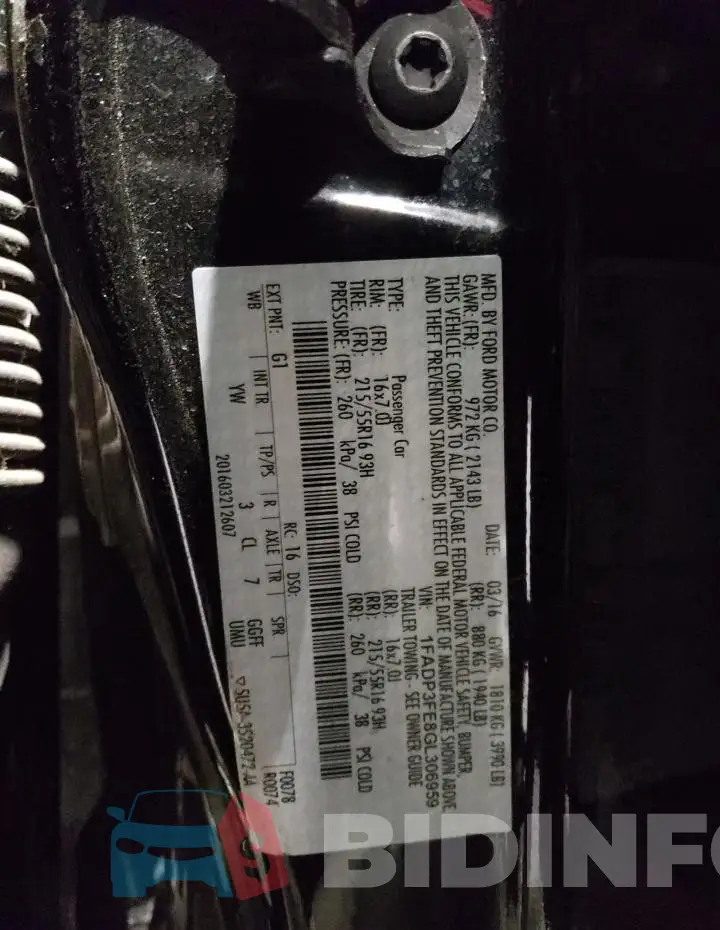 1FADP3FE8GL306959 Photo# 12