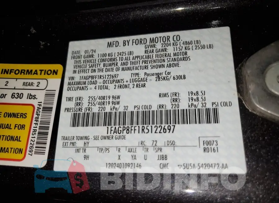 1FAGP8FF1R5122697 Photo# 12