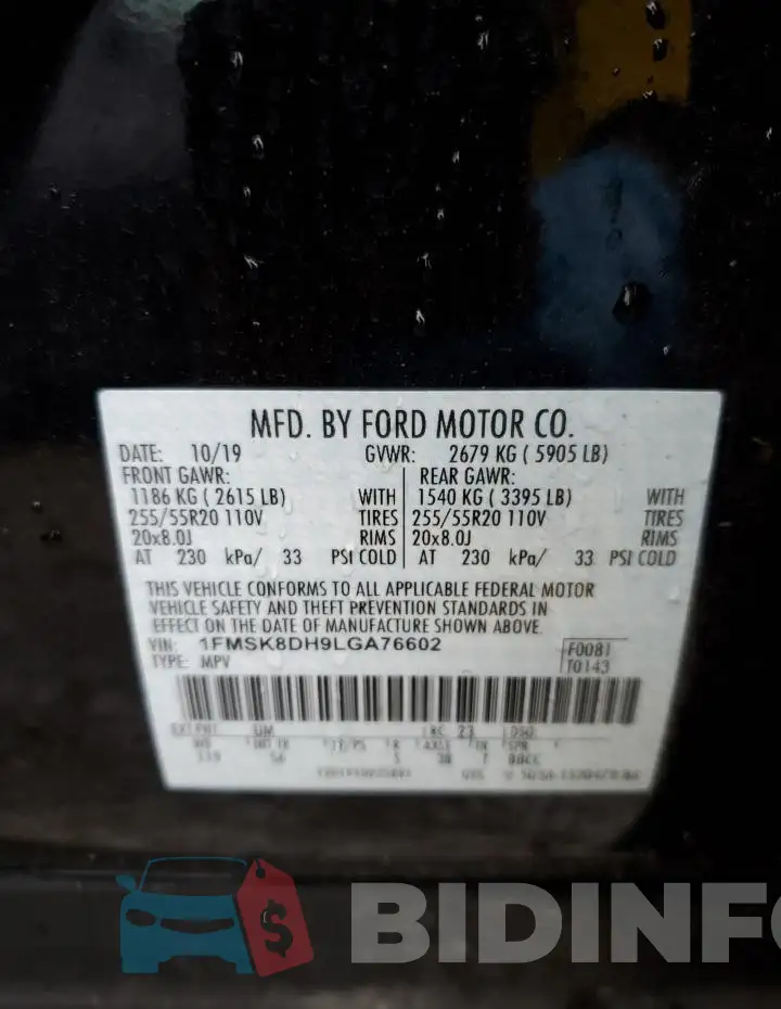 1FMSK8DH9LGA76602 Photo# 12