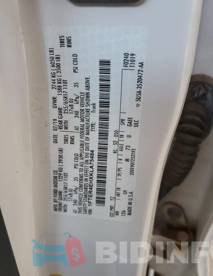 1FTER4EHXKLA75484 Photo# 12
