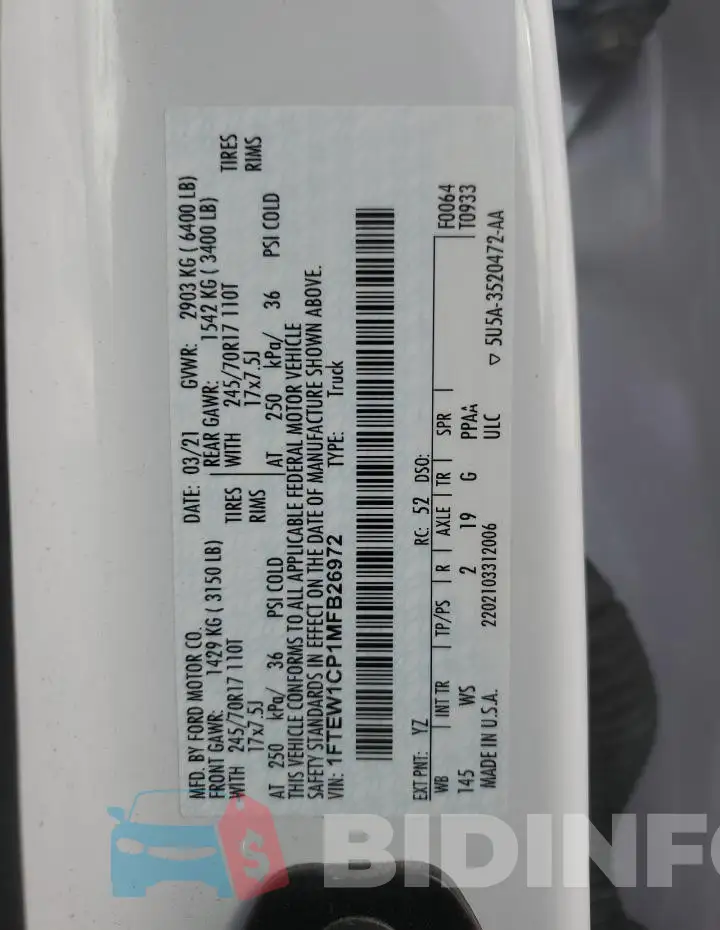 1FTEW1CP1MFB26972 Photo# 12