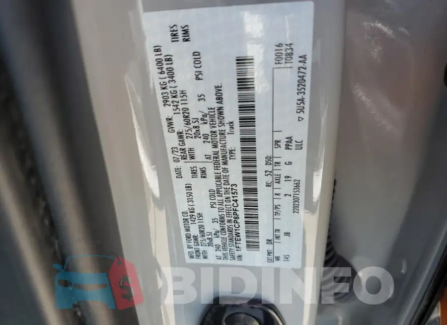 1FTEW1CP8PFC41573 Photo# 12