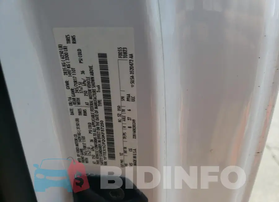 1FTEX1CP2GKF57250 Photo# 12