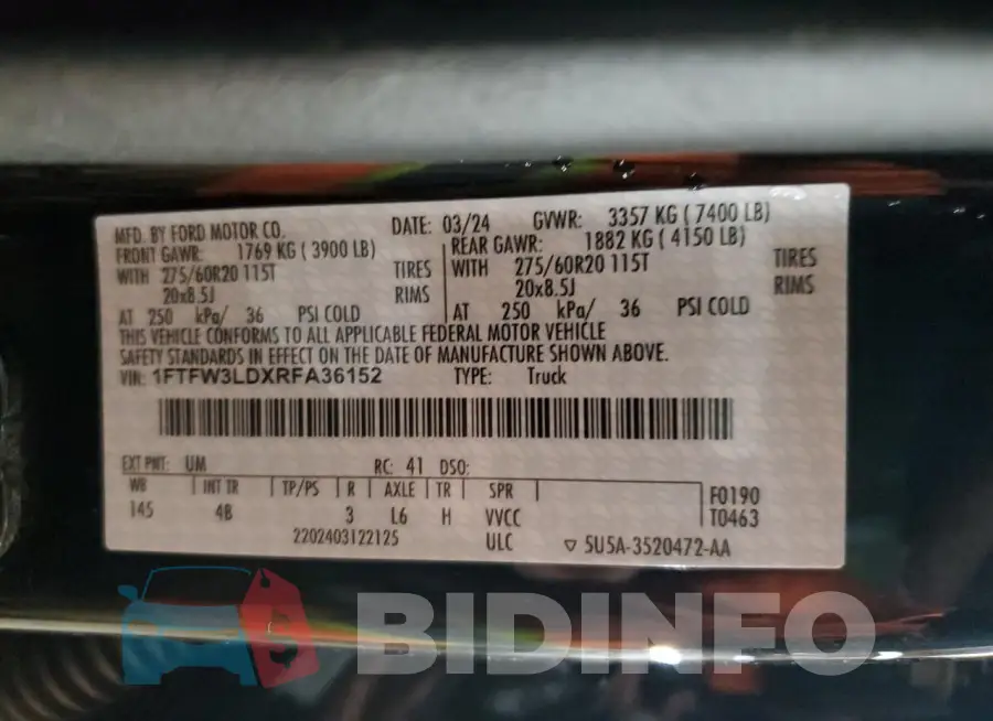 1FTFW3LDXRFA36152 Photo# 12