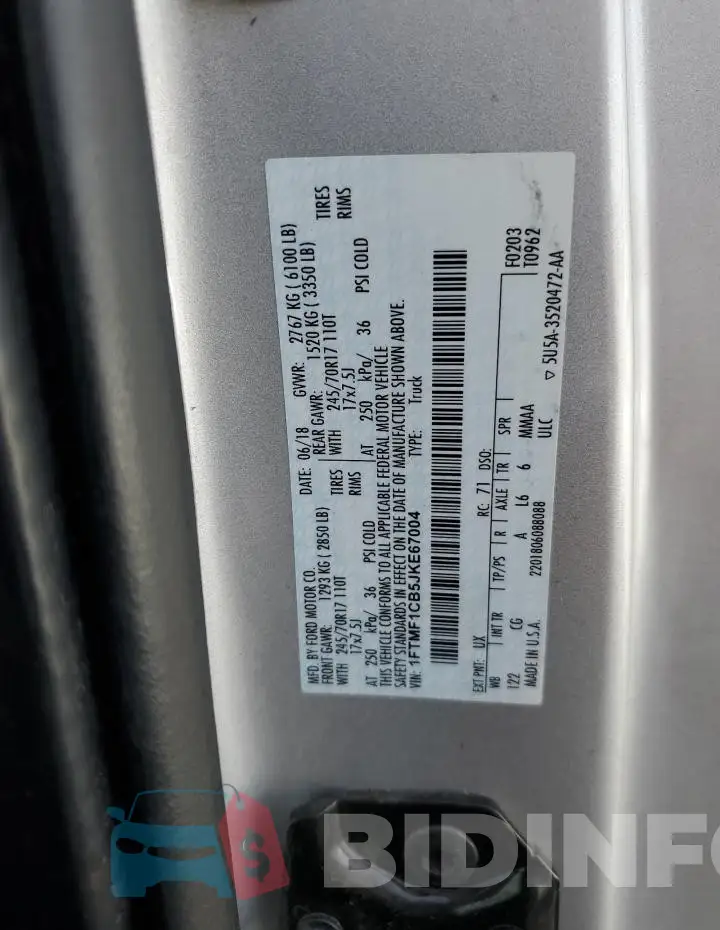 1FTMF1CB5JKE67004 Photo# 12