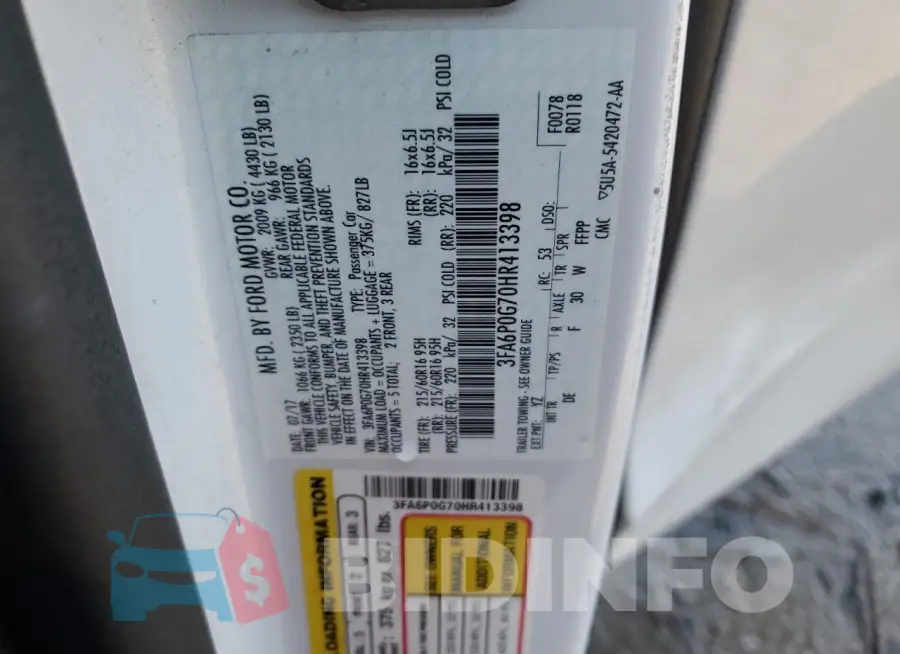 3FA6P0G70HR413398 Photo# 12