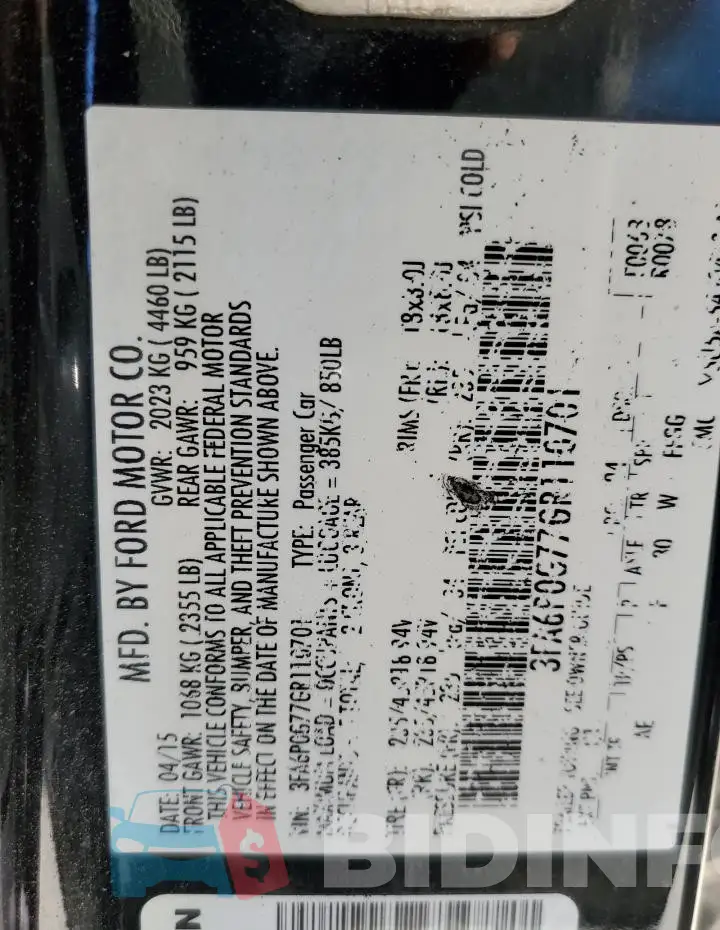 3FA6P0G77GR110701 Photo# 12