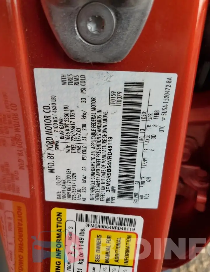 3FMCR9B64NRD48119 Photo# 13