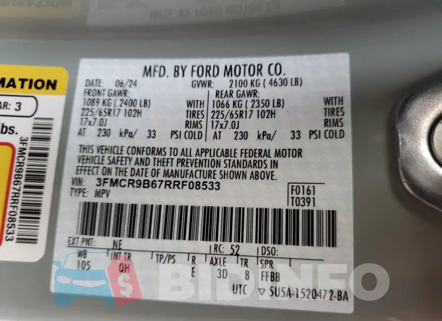 3FMCR9B67RRF08533 Photo# 13