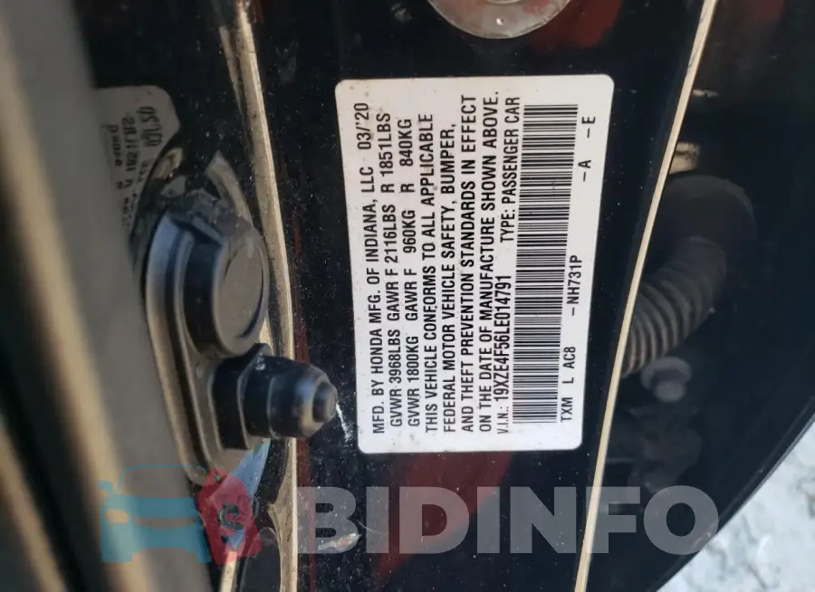 19XZE4F56LE014791 Photo# 12