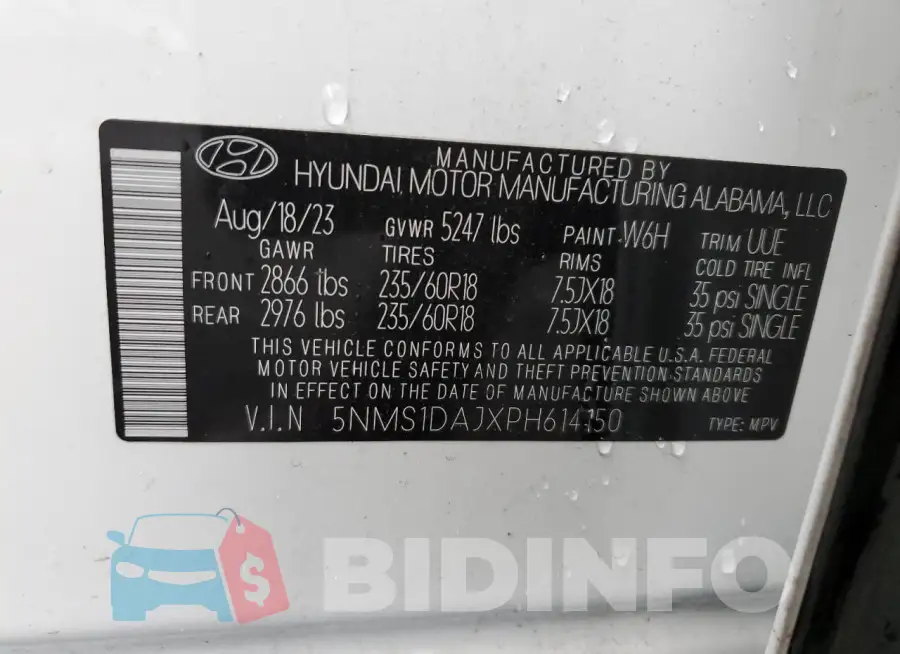5NMS1DAJXPH614150 Photo# 14