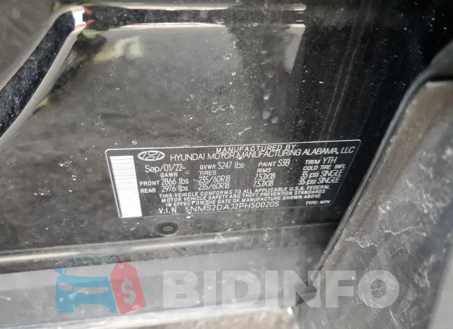 5NMS2DAJ2PH500205 Photo# 14