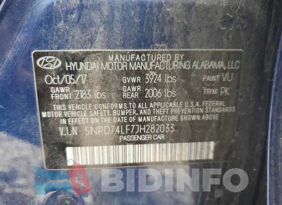 5NPD74LF7JH282033 Photo# 12